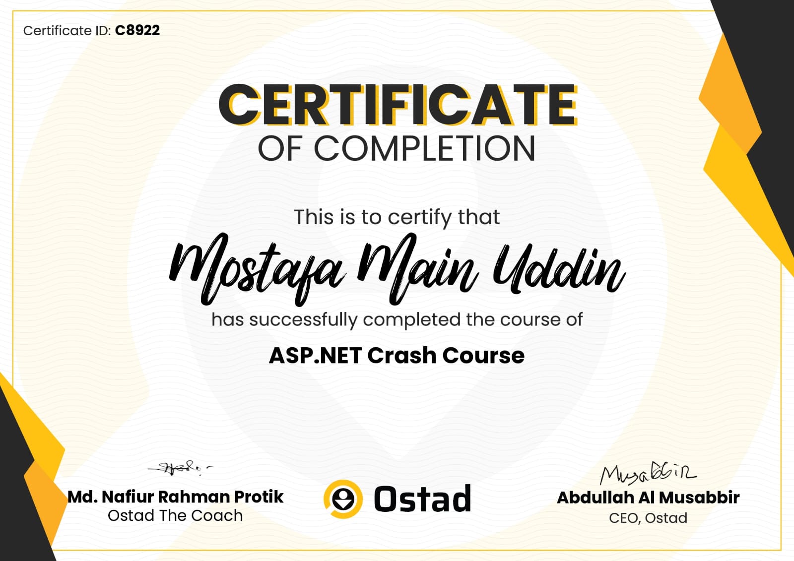 Certificate 7